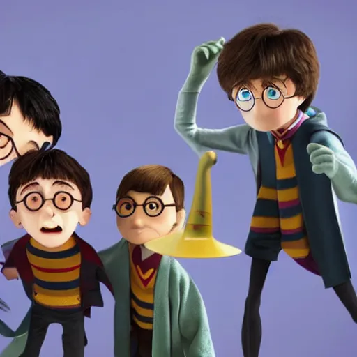 Prompt: harry potter, by pixar