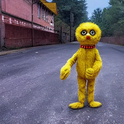 Prompt: flat eric taking a walk in silent hill