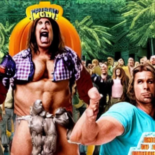 Prompt: Idiocracy movie still