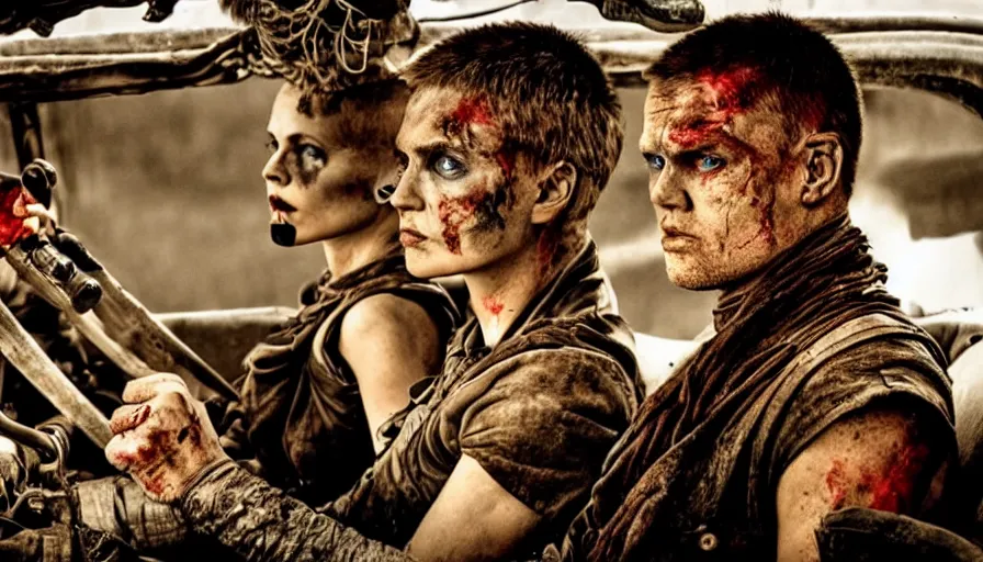 Image similar to Did you bring your bloodbag? Mad Max Fury Road