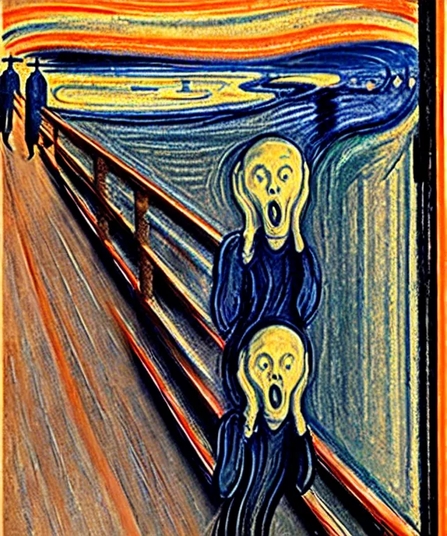 Prompt: the scream in real life