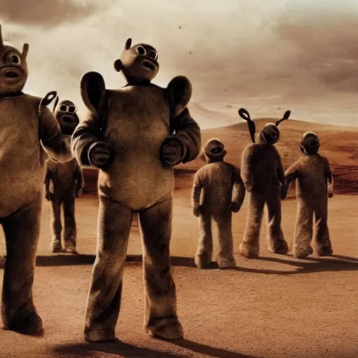 Prompt: Teletubbies in mad max