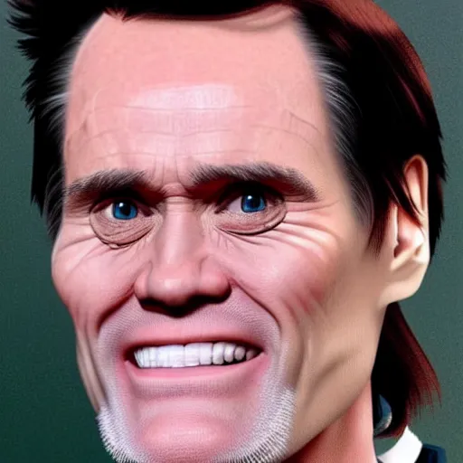 Image similar to jim carrey from an alternate universe, detailed face