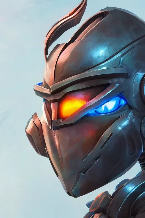 Image similar to epic mask helmet robot ninja portrait stylized as fornite style game design fanart by concept artist gervasio canda, behance hd by jesper ejsing, by rhads, makoto shinkai and lois van baarle, ilya kuvshinov, rossdraws global illumination radiating a glowing aura global illumination ray tracing hdr render in unreal engine 5