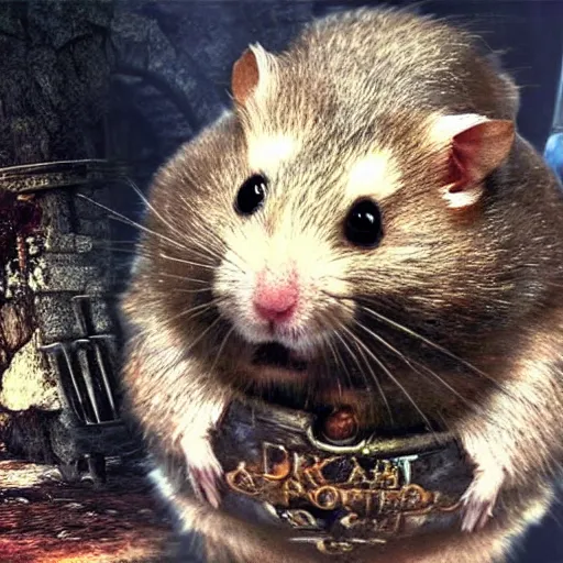 Image similar to a hamster in the video game Dark Souls