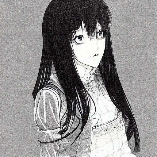 Prompt: young girl by suehiro maruo, detailed, manga, illustration