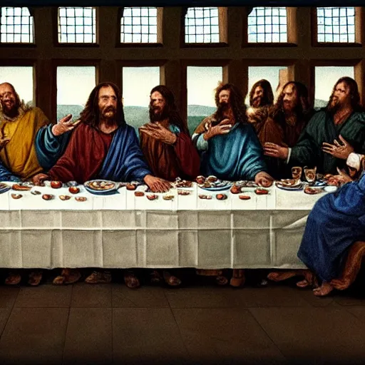 Prompt: Walter white in the last supper