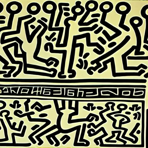 Prompt: Pop art of Vietnamese forest by Keith Haring. Trending on ArtStation. 8k resolution. Serene.