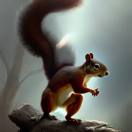 Prompt: a muscular gay squirrel, 8 k, harsh lighting, by greg rutkowski