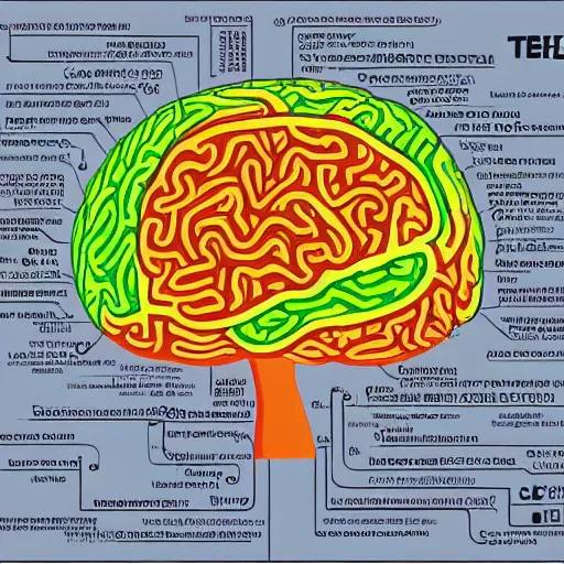 Prompt: The Human Brain in the style of the London Underground Map, technical document, 8k