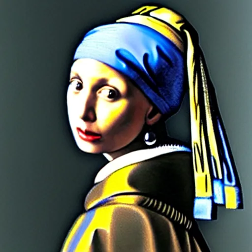 Image similar to joey from friends as the girl with the pearl earring