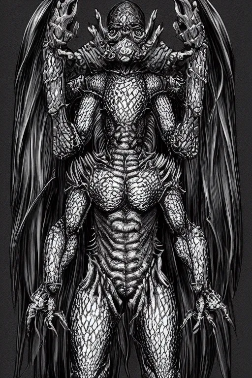 Image similar to pepper humanoid figure monster, symmetrical, highly detailed, digital art, sharp focus, trending on art station, kentaro miura manga art style