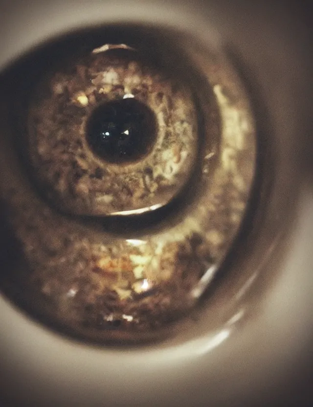 “Closeup of a glass jar filled with human eyeballs. Stable Diffusion