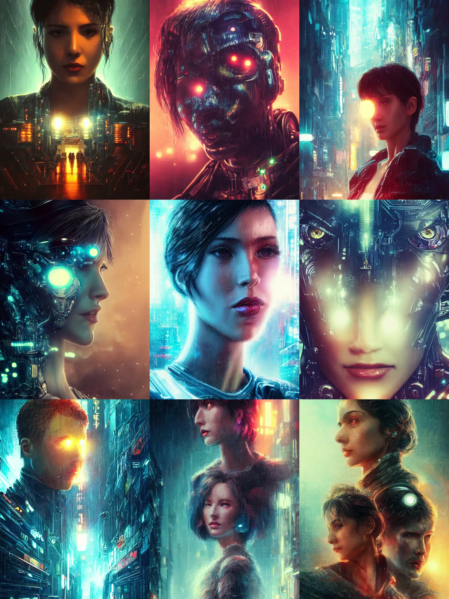 Prompt: portrait art of 8 k ultra realistic retro, lens flare, atmosphere, glow, detailed, intricate, blade runner, cybernetic, full of colour, cinematic lighting, trending on artstation, 4 k, hyperrealistic, focused, extreme details, unreal engine 5, cinematic, masterpiece, art by ayami kojima, giger