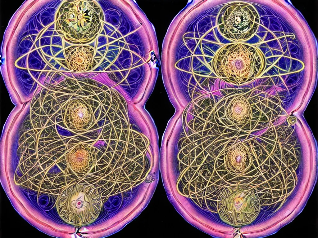 Image similar to neo surrealism, golden ratio, sacred geometry, metatron, art by ernst haeckel and daniel martin diaz and alex grey