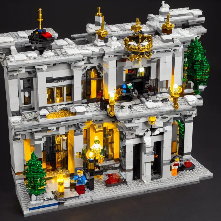 Image similar to mara - a - lago lego set, product marketing, photorealistic, studio lighting, highly detailed