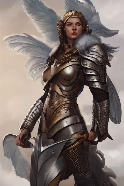 Image similar to amazon valkyrie athena, d & d, fantasy, portrait, highly detailed, headshot, digital painting, trending on artstation, concept art, sharp focus, illustration, art by artgerm and greg rutkowski and magali villeneuve