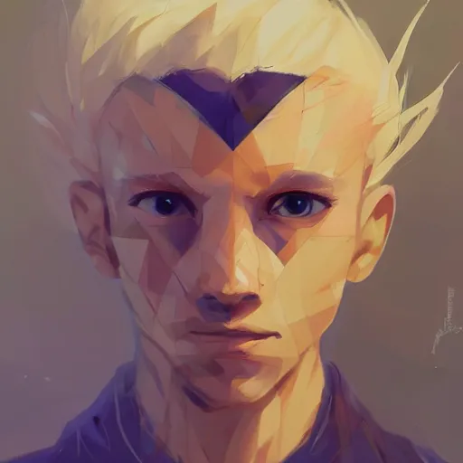 Image similar to Avatar with a blond hair and blue skin profile picture by Greg Rutkowski, asymmetrical, Organic Painting , Matte Painting, geometric shapes, hard edges, street art, trending on the artstation:2 by Sachin Teng:4, blur: -4