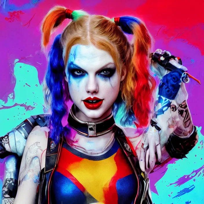 portrait of Taylor Swift as a harley quinn in Suicide | Stable ...