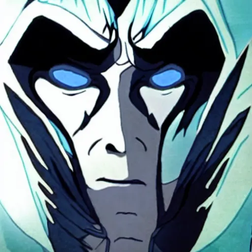 Prompt: evil ancient planet-sized demon god staring down at the camera with infinitely deep piercing dark blue eyes