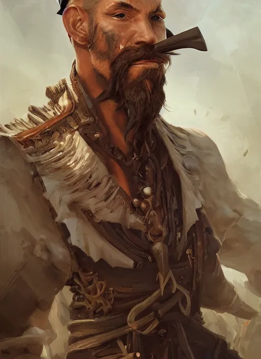 Image similar to a professional digital painting of a pirate with many sets of razor teeth, beautiful bone structure, symmetrical facial features, intricate, elegant, concept art, sharp detail, focused, illustration, smooth render, art style by Ruan Jia and Mandy Jurgens and Ian Spriggs and William-Adolphe Bouguerea