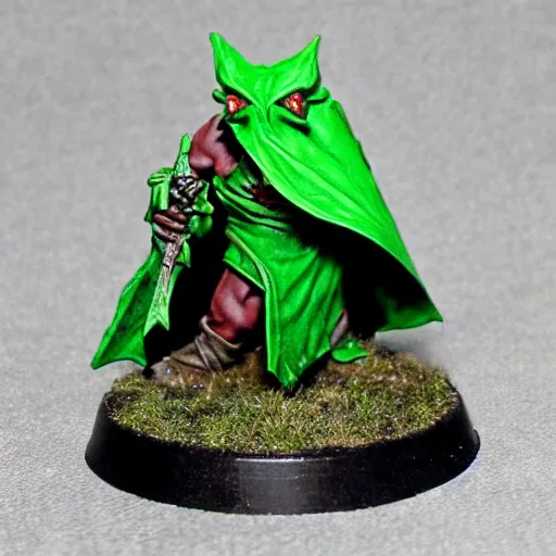 Image similar to night goblin wearing pointy hoods, warhammer fantasy, green skin