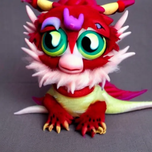 Image similar to dragon baby, cute, adorable, breathing out visably, smooth chinese dragon, big eyes