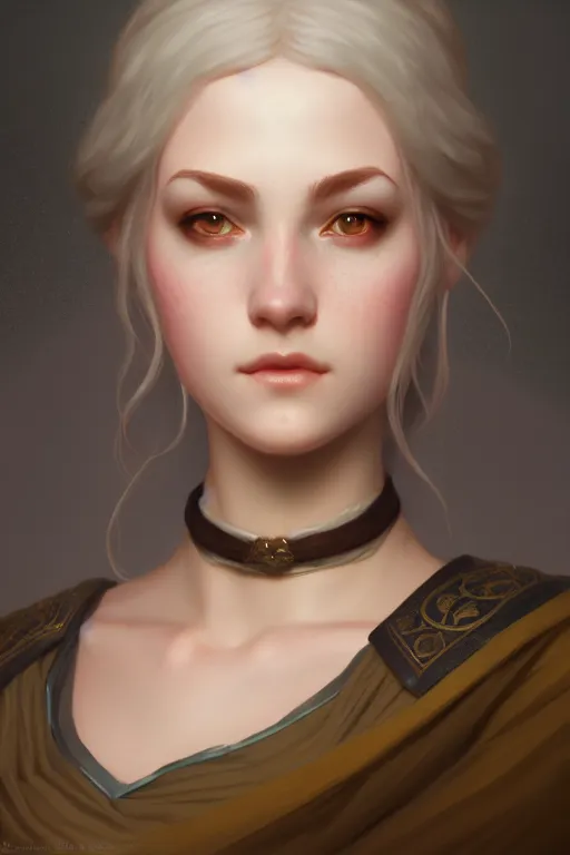 Image similar to a portrait of an Rogue, illustration, soft lighting, soft details, painting oil on canvas by Edmund Blair Leighton and Charlie Bowater octane render trending on artstation d&d characters, 4k, 8k, HD
