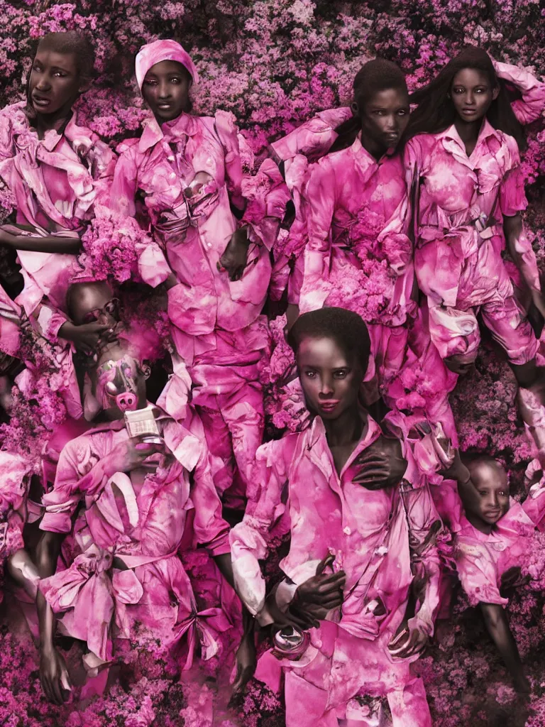 Image similar to fragrance advertising campaign by richard mosse