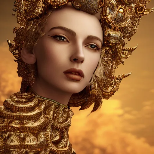 Image similar to the heavenly queen, 4 k, intricate detailed, jaw dropping, gorgeous, surreal, octane render