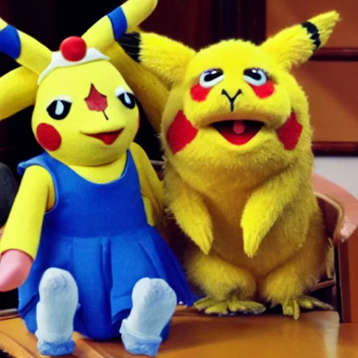 Image similar to pikachu in the muppet show