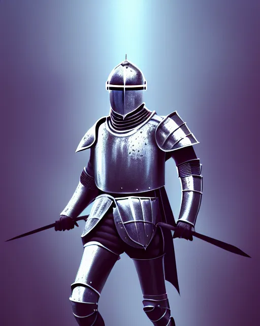 Image similar to hyper - realistic illustration of a knight, in a sci - fi music festival, digital painting, sharp focus