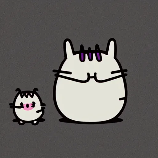 Prompt: Hollow Knight pusheen,