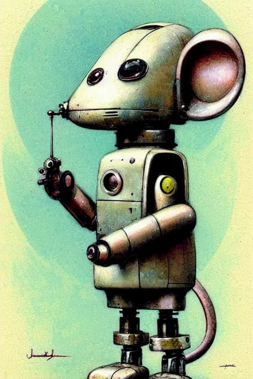 Image similar to ( ( ( ( ( 1 9 5 0 s retro robot mouse. muted colors. ) ) ) ) ) by jean - baptiste monge!!!!!!!!!!!!!!!!!!!!!!!!!!!!!!