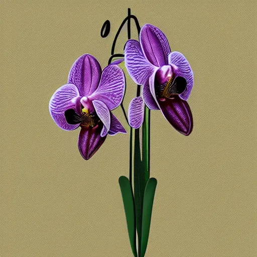 Image similar to orchid in amulet, highly detailed, photorealistic