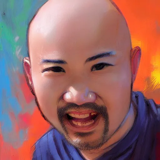 Image similar to bald asian guy with short beard by frank hong