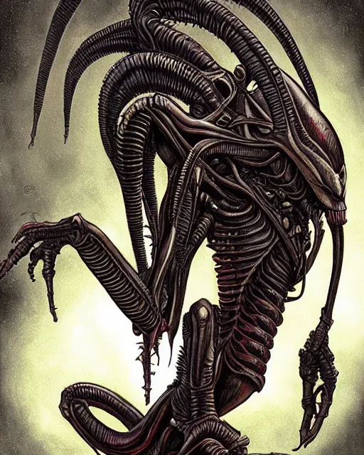 Image similar to alien xenomorph by jeffrey smith