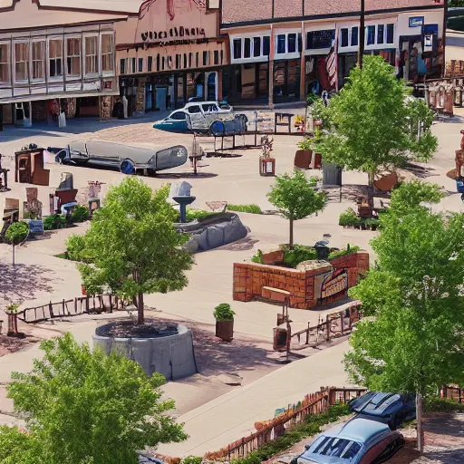 Image similar to The town square of a typical town in Arkansas