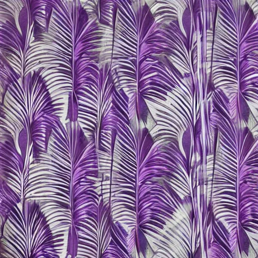 Prompt: beautiful, ornate, art nouveau purple palm leaves