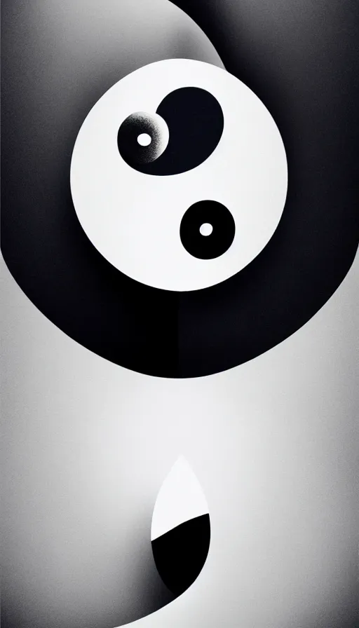 Prompt: Abstract representation of ying Yang concept, by John Martin