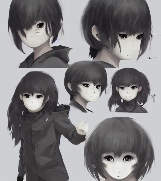 Image similar to beautiful little boy anime character inspired by jason voorhees, art by rossdraws, wlop, ilya kuvshinov, artgem lau, sakimichan and makoto shinkai, concept art, anatomically correct, extremely coherent, realistic, mask, smooth, hd, long hair