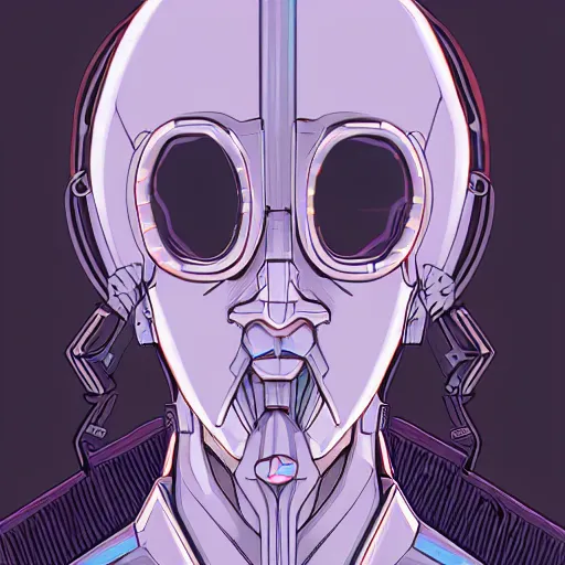 Prompt: cyberpunk ghost, sharp lines, digital, artstation, colored in