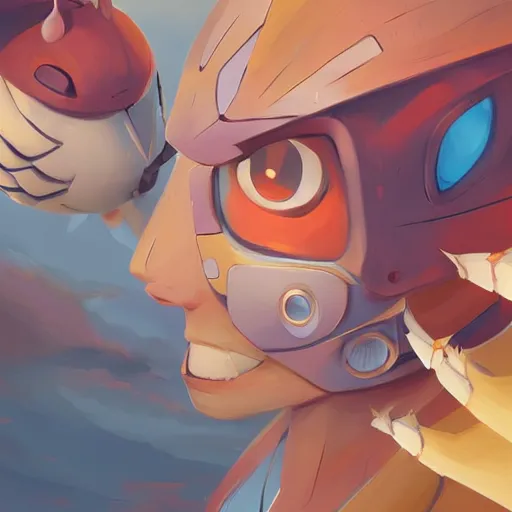 Image similar to face icon stylized minimalist digimon, loftis, cory behance hd by jesper ejsing, by rhads, makoto shinkai and lois van baarle, ilya kuvshinov, rossdraws global illumination