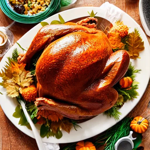 Image similar to photo of a thanksgiving dinner that looks like cats