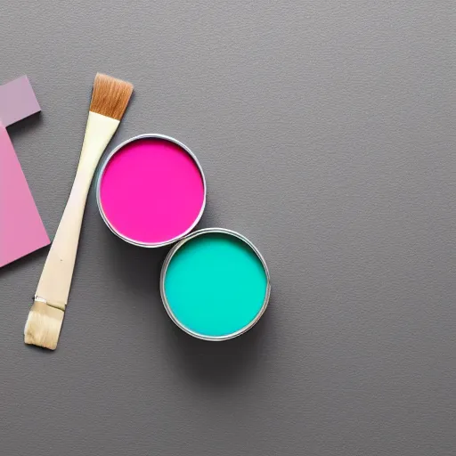 Image similar to can of paint, minimal, modern, solid colors, pink