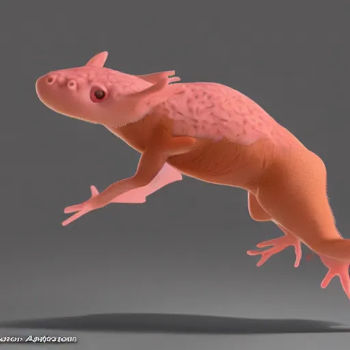 Image similar to an extremely buff axolotl art 4 k deviantart artstation dynamic pose