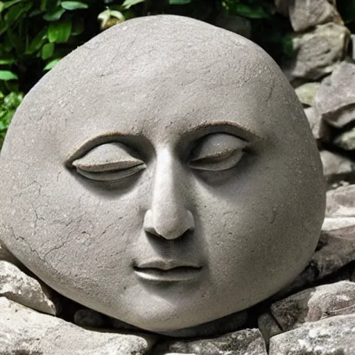 Prompt: most beatiful and exquisite face stone sclupture