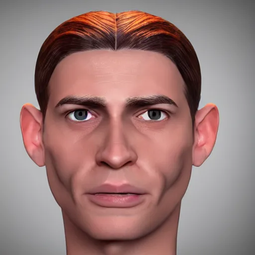 Image similar to Uncanny valley face