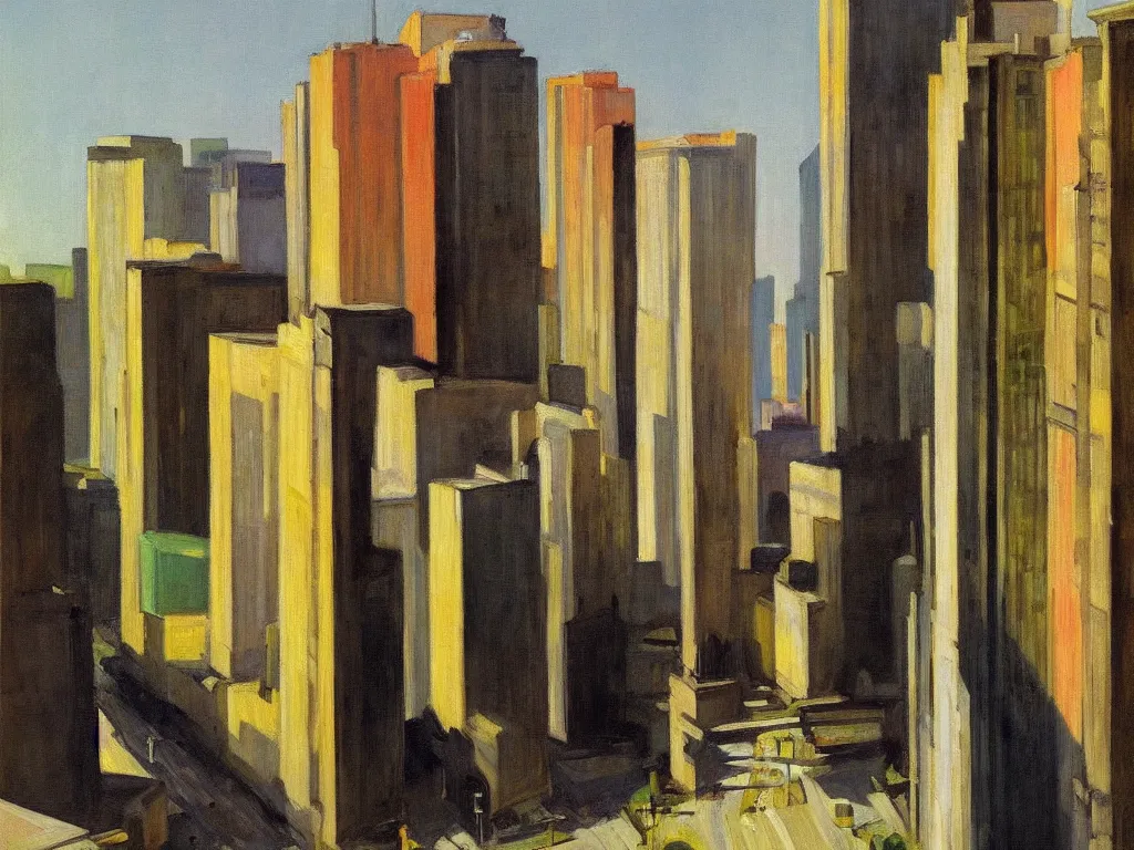 Prompt: sao paulo painted by edward hopper