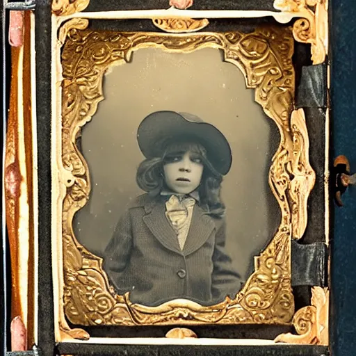 Image similar to tintype photo, boy circus tent, underwater, jellyfish